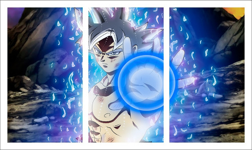 Goku - Ultra Instinto - Dragon Ball - Cuadros Trípticos | Envío gratis Goku - Ultra Instinto - Dragon Ball - Cuadros Trípticos | Envío gratis