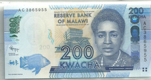 Malawi 200 Kwacha 2012
