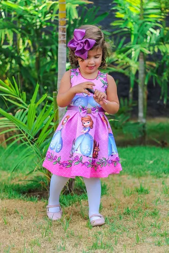 Vestidos de Festa Infantil Temático Para Todas Ocasiões.: Vestido Princesa  Sofia Tema Aniversario.