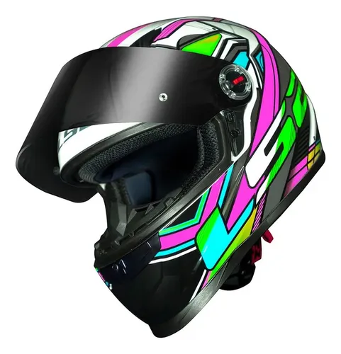 Capacete Ls2 Ff358 Xdron Rosa Brilhante Pink Tribal Starwar Capacete Ls2 Ff358 Xdron Rosa Brilhante Pink Tribal Starwar