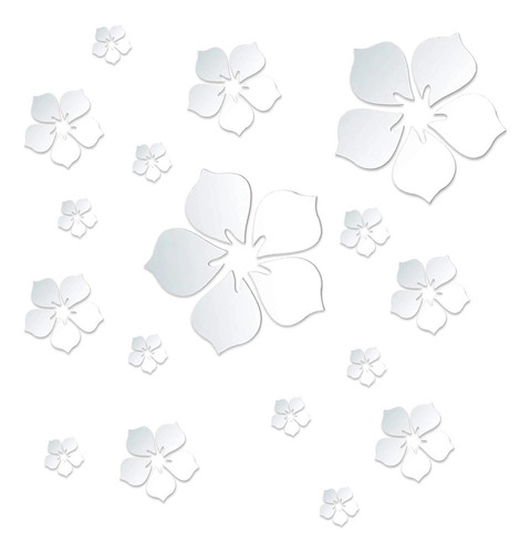 Pegatinas De Espejo Flores Pegatinas De Pared Acrílicas Flor