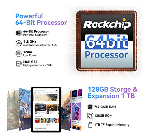 Tableta Blackview Android 12 Tab 8 Wifi, 10 Pulgadas, 4 Gb+1