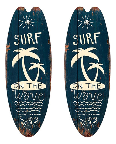 Surf Playa Decoraciones, Mxike-002, 2pzas, 16x45cm, Madera