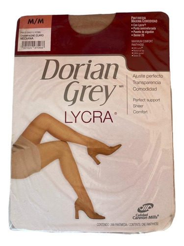 Pantimedias Dorian Grey Lycra. Champagne Claro