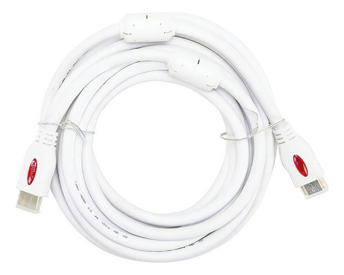 Kit Com 5 Cabos Hdmi 2.0 4k Ultra Hd 3d, Branco - 3 Metros