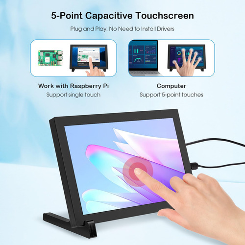 Monitor De Pantalla Táctil Elecrow 8 Pulgadas Small Portable