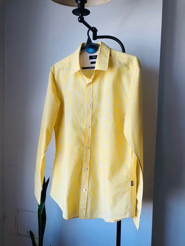 Camisa A Cuadros Hugo Boss Slim Fit Original Cómo Nueva