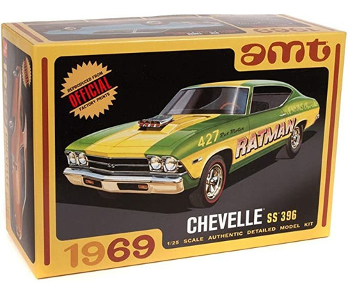 Amt 1969 Chevy Chevelle Hardtop La Escala Del 1:25 Kit Model