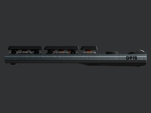 Teclado gamer bluetooth Logitech Serie G G915 QWERTY GL Tactile inglés US color negro con luz RGB