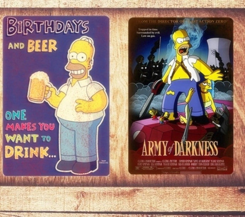 Placas Decorativas Motivo Simpsons