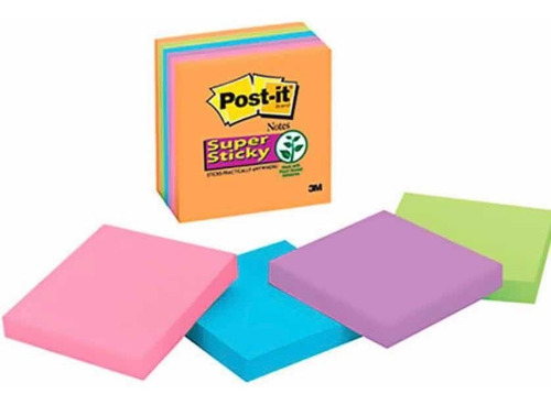 Notas Adhesivas Post-it 3m 6 Colores Diretes 390hojas 6pz