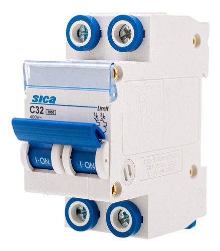 Imagen 3 de 6 de Llave Térmica Sica - Bipolar 32a - Capacidad 3000a - Iram