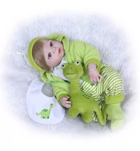 Bebe Reborn Menino 100% Silicone 57 Cm - Gael em Promoção na