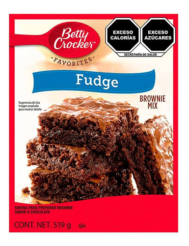 Harina Para Brownie Betty Crocker Fudge 519g