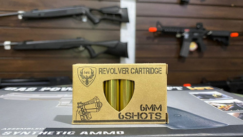 Airsoft Capsulas Cartuchos Revolver Hfc Green Gás 6mm 6 Unds