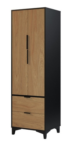 Closet Mood 2p2c Hyggesign 57x178x47cm. Color Negro / Madera