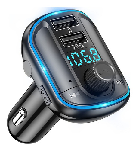 Transmisor Bluetooth Fm Usb Doble Cargador Para Auto