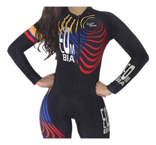 Uniforme Ciclismo Mujer Manga Larga Badana Gel 