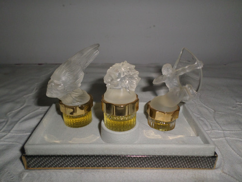 Antigua Caja Con Perfumes Coleccion Lalique Les Mascottes