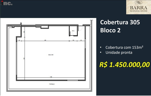 Imagem 3 de 4 de Sala Comercial( Barra B. Center) Cobertura 153m²-oportunidade Investidor! - B.businesq - 69515379