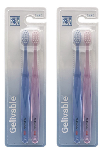Juego Familiar De Cepillos De Dientes Manuales De Cerdas Sua