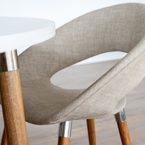 Imagen 2 de 8 de Silla De Comedor One Tapizada Wood