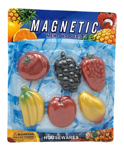 Imanes Frutas Souvenir Para Heladera Decorativo  X6 Unidades