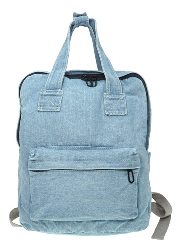 Mochila Mezclilla Estilo Casual Ligera Para Jeans Plus