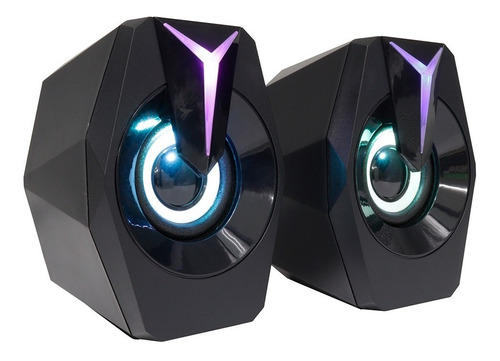 Parlante Usb Rgb Pc K8 Color Negro