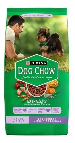 Alimento Dog Chow Salud Visible cachorro de raza mini y pequeña sabor mix en bolsa de 21 kg
