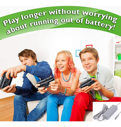 Cargador Control Gamepad Para Wii U Directo A 220v Firme
