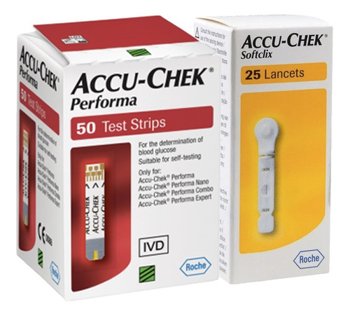 Paquete Accu - Chek Performa 50 Tiras Y 25 Lancetas