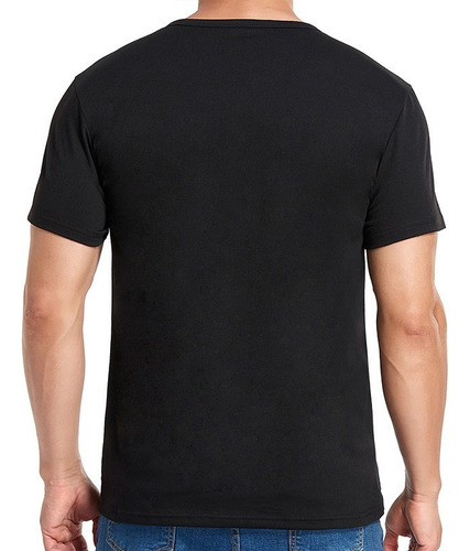 Camiseta Casual Lisa De Manga Corta Completa De Algodón