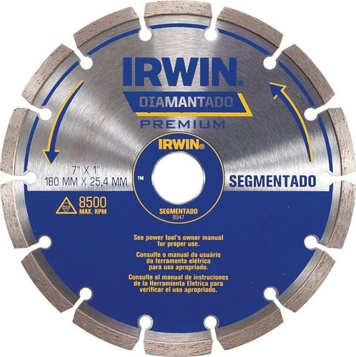Disco Diamantado 7 Concreto Y Basalto Irwin 8947