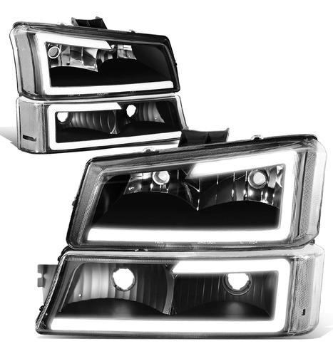 Dna Motoring 3d Led Drl - Juego De Barra De Luz Frontal + L.