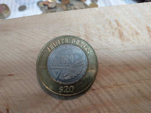 Moneda De $20 Pesos De La Fuerza Aérea Mexicana 100 Años