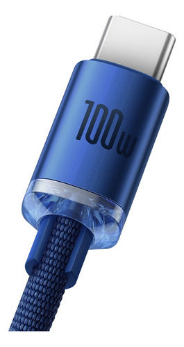 Cable Usb-a A Usb-c 100w Carga Rapida - Baseus Color Azul