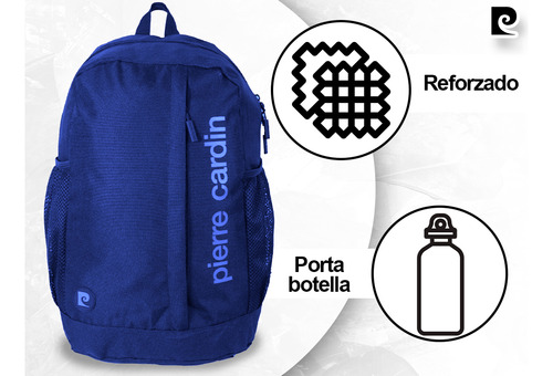 Mochila Urbana Acolchada Hombre Mujer Cierre Doble Colores Color Negro Diseño De La Tela Lisa
