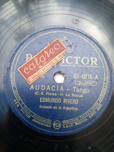 Disco Para Vos Hermano Tango Audacia Edmundo Rivero 78