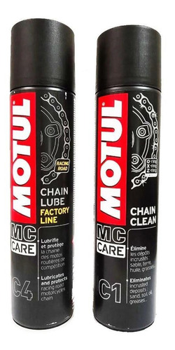 Lubrificante Motul C4 + C1 Chain Clean Correntes Motos 400ml