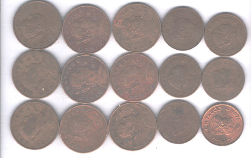Monedas 5 C Josefa Mediana 69 1968 1967 1966 1965  20 Piezas