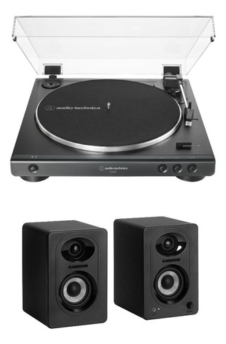 Tocadiscos Audio-technica At-lp60x Negro Con Monitor Bluetoo