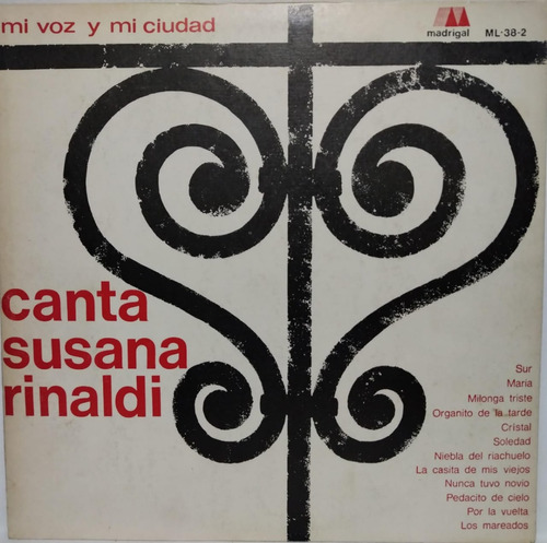 Susana Rinaldi  Canta Susana Rinaldi Mi Voz Y Mi Ciudad Lp