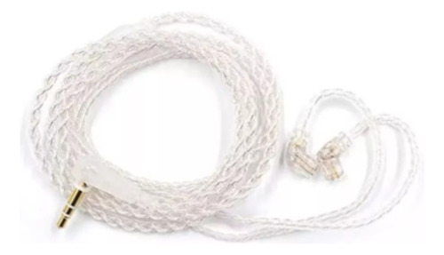 Kz Cable Con Mic Pin C Plata + Clear Tips 3 Pairs + Funda Kz