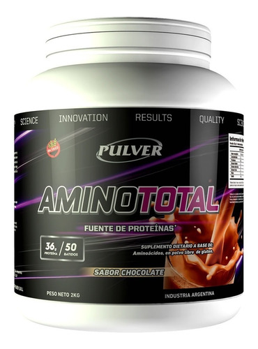 Amino Total 2 Kg Pulver Sin Tacc Aminoácidos Proteína 36 Grs Ideal Dieta Bariátrica Masa Muscular Rendimiento