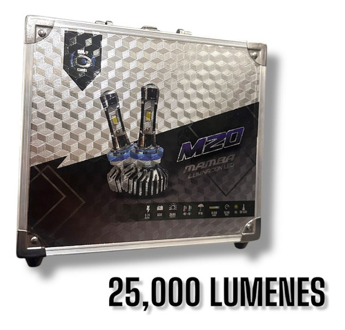 Foco Led 25,000 Lm Csp Luz Diurna M20 Pro Alto Rendimiento 9005 Cromado Blanco Neutro