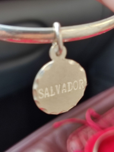 Esclava Bebe 0 A 18 Meses Plata 925 + Dije Grab Kendra Joyas