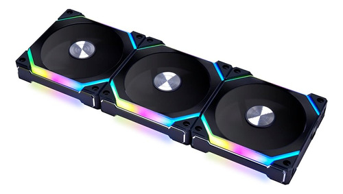 Uni Fan Sl120 V2 Rgb Black Triple Pack With Controller Uf Sl