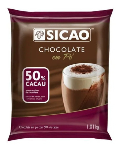 Chocolate Em Pò 50% Cacau 1,01kg Sicao Callebaut