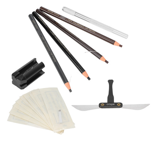 Kit De Microblading Para Cejas, 4 Lápices, Agujas, Bolígrafo